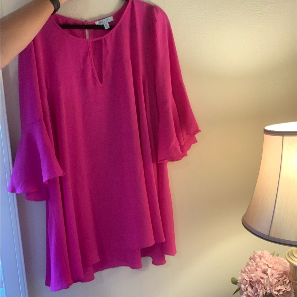 She + Sky pink blouse women’s 2x